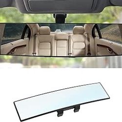 Car Rearview Mirrors, Shock Resistant Interior Clip-on Panoramic Rear View Mirror for Car, Wide Viewing Range, 12 inch HD Universal Use for Cars, SUVs