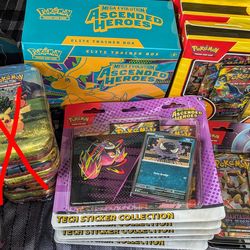 Pokemon Cards Sealed Collection Ascended Heroes, Destined Rivals, Mega Evolution, ETB, Blisters, & Tins