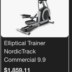 Nordic Track Elliptical Exercise Machine  With Ifit Trainer