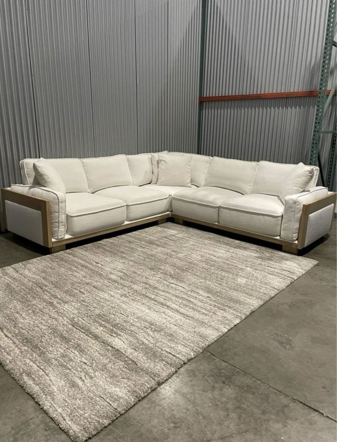 Lerena Fabric Sectional (Beige) *FREE DELIVERY 🚚*