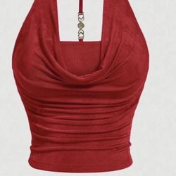 Red Open Back Shirt 