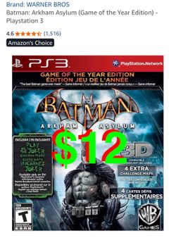 Batman: Arkham Asylum (Game of the Year Edition) - Playstation 3