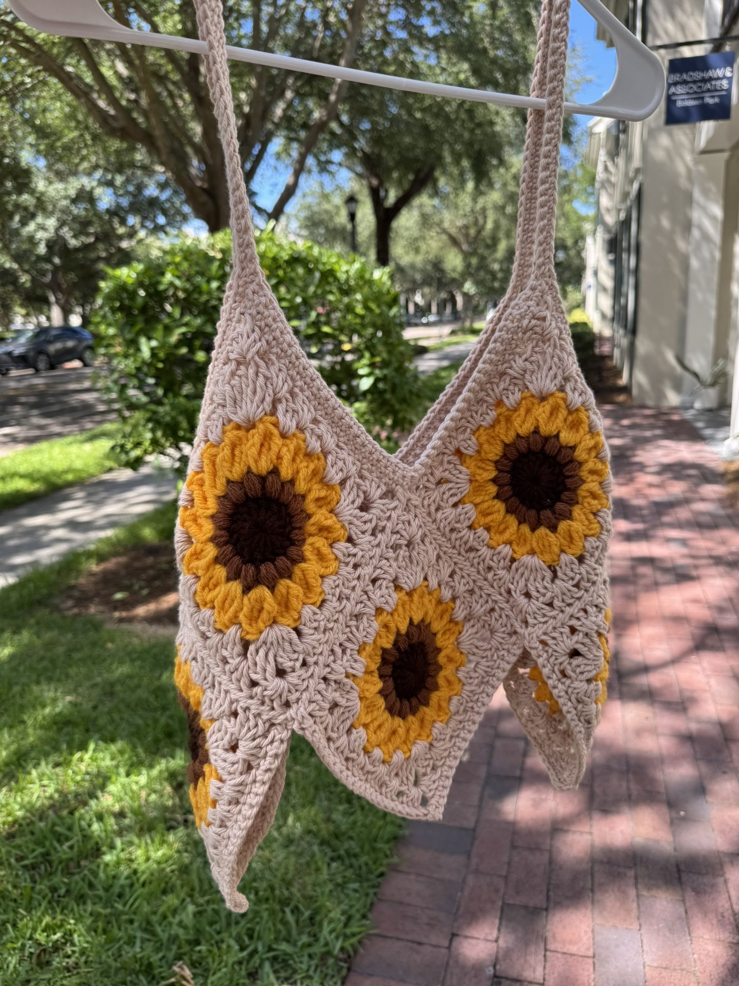 Sunflower Crocheted Crop Top