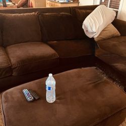 Brown sectional sofa