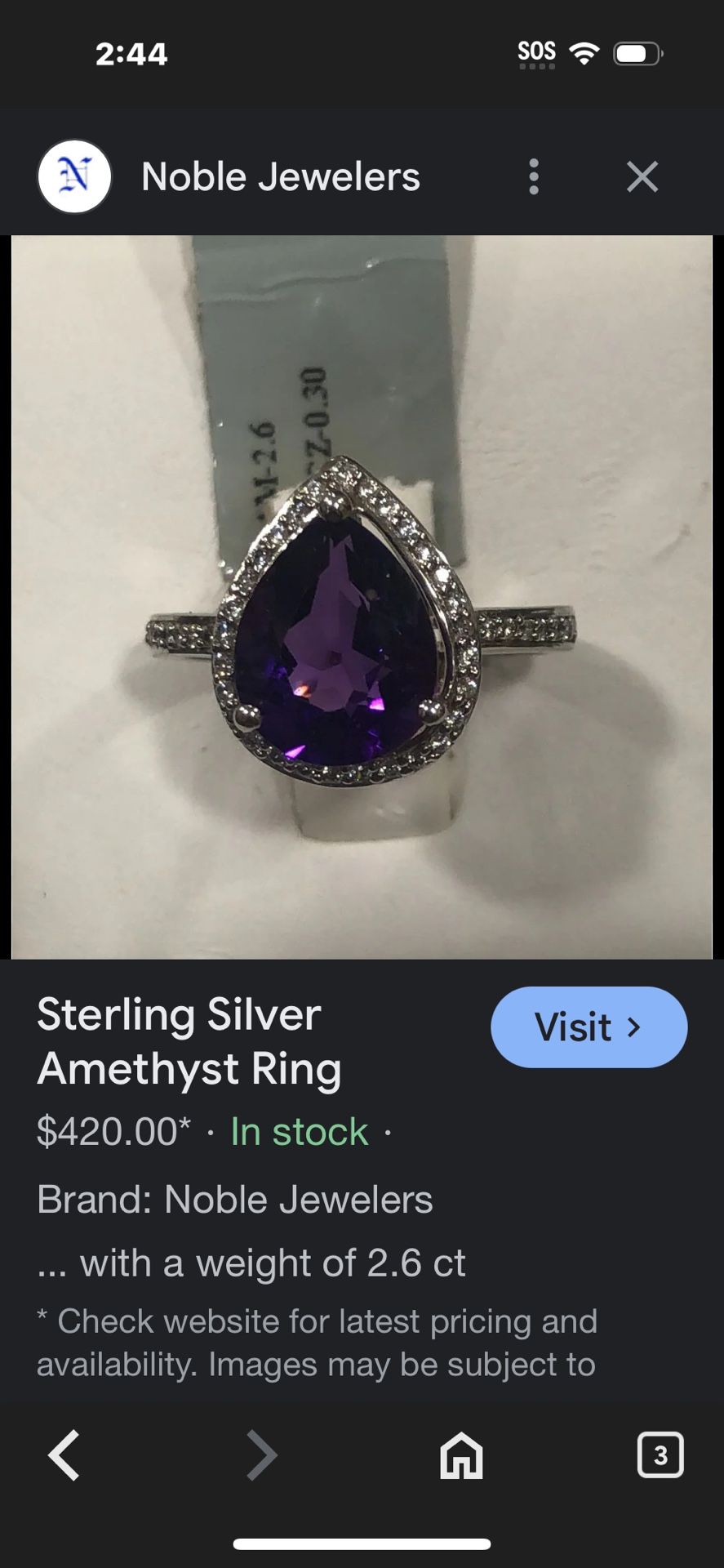Beautiful Amethyst Stone Ring