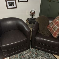 Two Brown Chairs