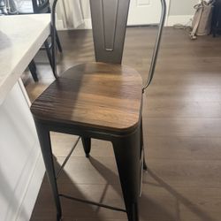 Brown Metal Barstools
