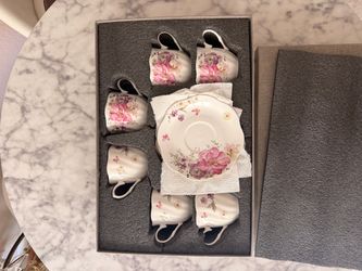 Teacup set 6 + 3 misc