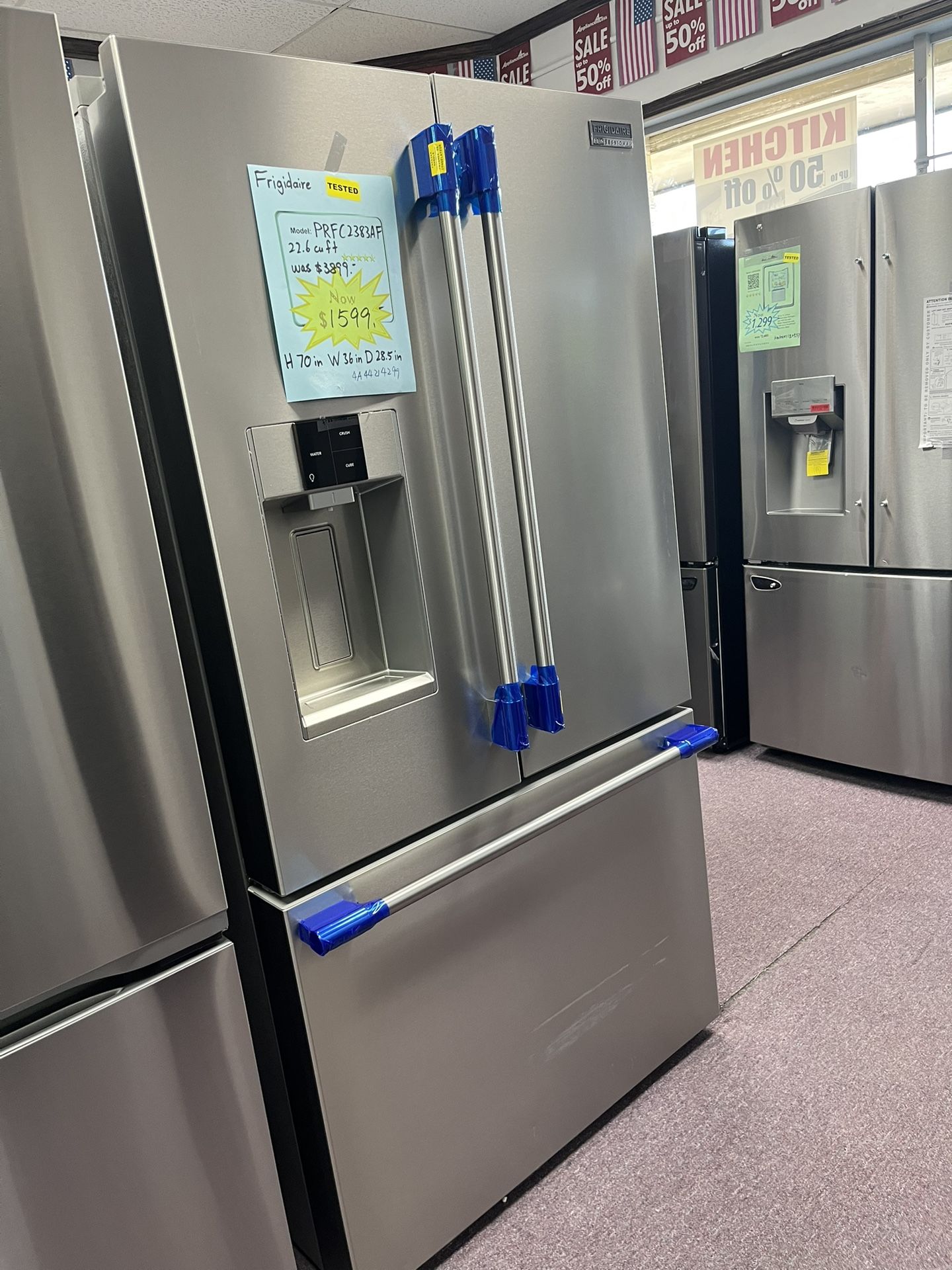 Refrigerator,Frigidaire Open Box 3 Door Refrigerator