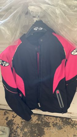 Rocket Pink Motorcycle jacket with inner vest and back guard