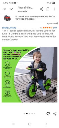 Afranti Multi-functional Kids Balance Bike