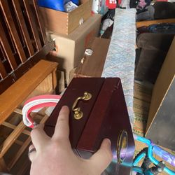 Red Wooden Jewelry box 