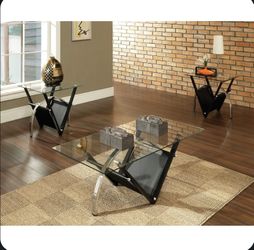 Wayfair 3 Piece Glass Coffee Table Set
