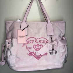 Juicy Couture Girlie Royalty Tote Chiffon Pink