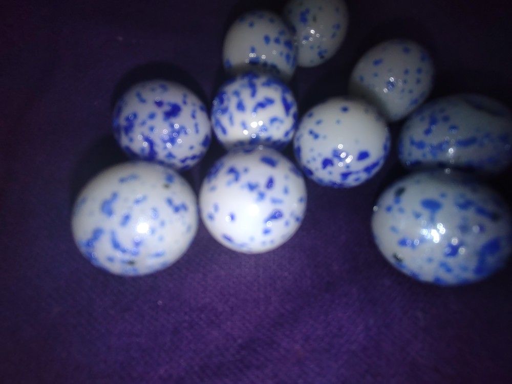 Vitro Confetti marbles Vintage Lot Of 10