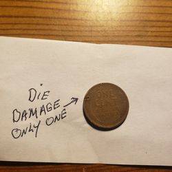 1927 No Mint Damaged By The Die