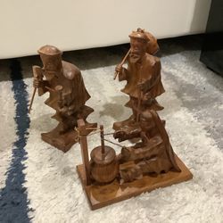 Vintage Hand Carved Travel Figures