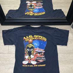 Rare Vintage 1990s Marvin The Martian U.S. Space & Rocket Center Shirt 
