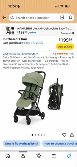 Travel stroller