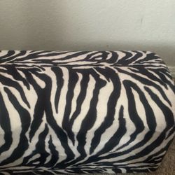 Zebra print ottoman