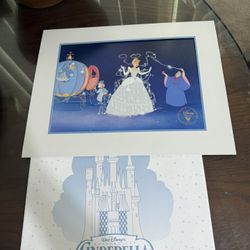 Cinderella Disney Lithograph