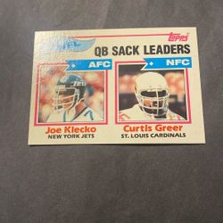 QB Sack Leaders 1982 Topps Joe Klesko (HOF) Curtis Carter #259
