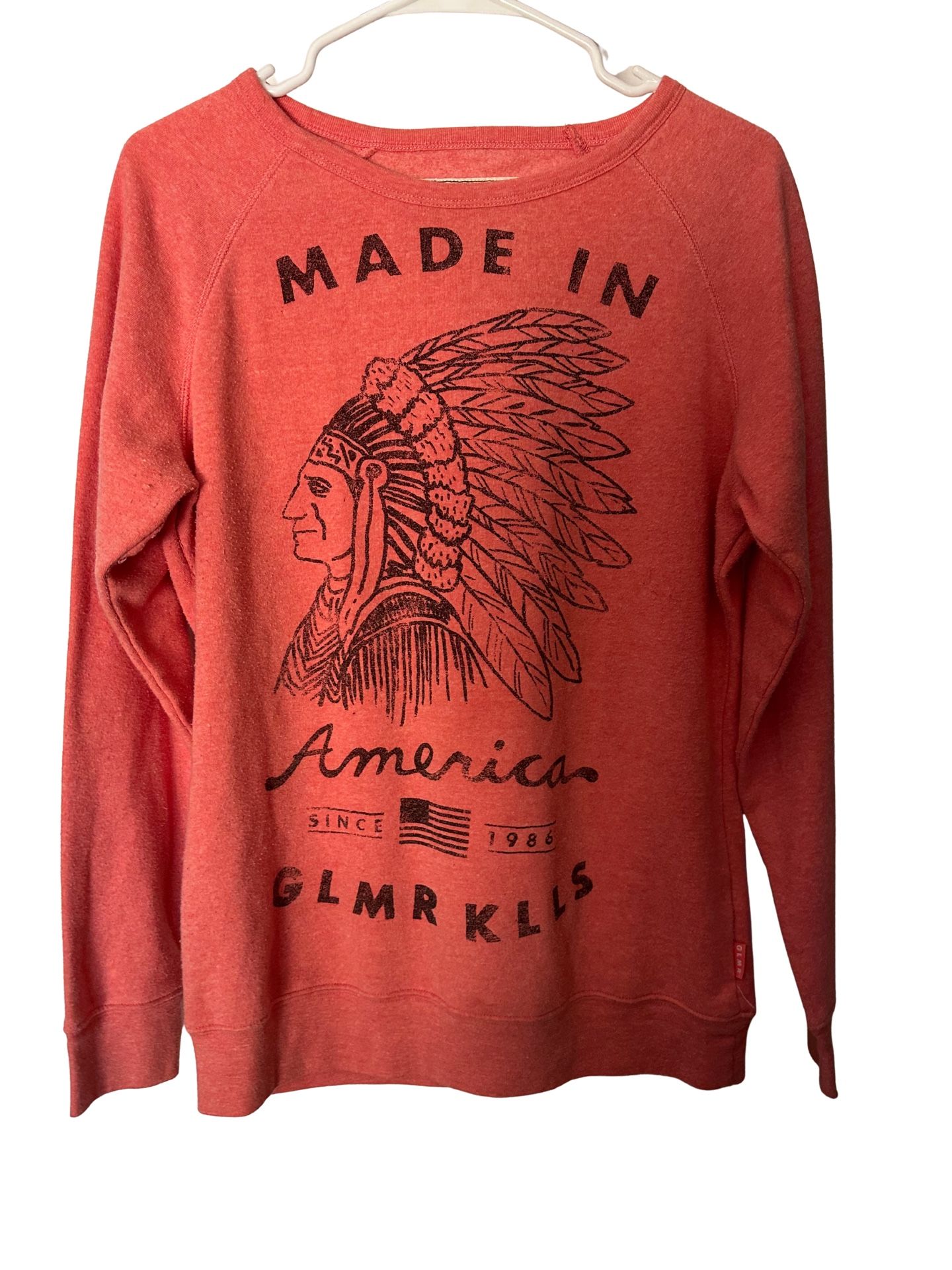 GLMR KILLS Sweatshirt Women’s Large Pink Pullover Glamour Kills Pullover