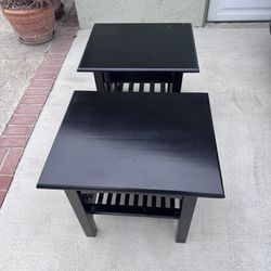 2 🖤 Ebony Black End Tables – Bold, Chic & Built to Last!