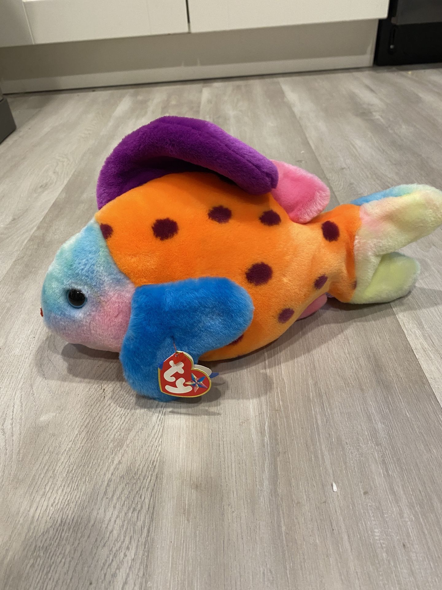 TY Beanie Baby Lips Fish New Neon Cute!