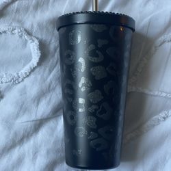 Stainless Steel Black Tumbler
