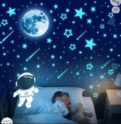1220PCS Glow in The Dark Stars, Glow in The Dark Stars for Ceiling, Glow in The Dark Stickers for Bedroom Decor Wall Decals, Luminous Ceiling Stars fo