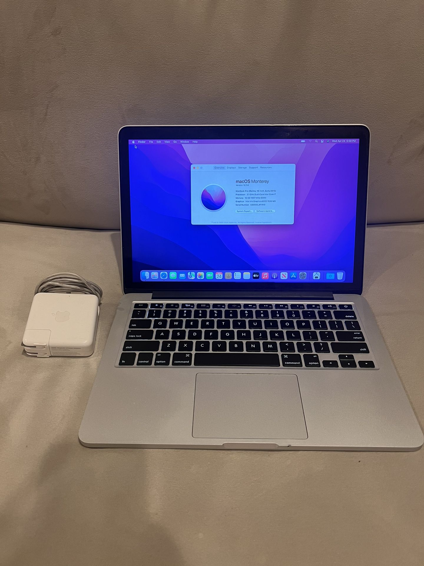 Apple MacBook Pro 2015 13.3” i7 16 GB RAM 500 GB SSD