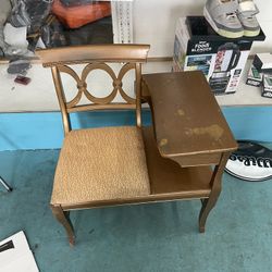 Antique gossip telephone desk chair