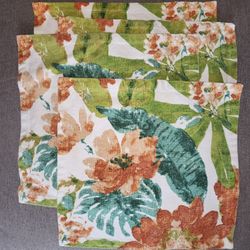 4 Tropical Placemats, Square-shaped