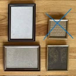 Easel Back Small Frames Vertical or Horizontal -All With Glass $5 each