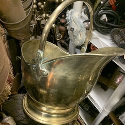 Early Brass Coal Scuttle