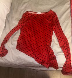 Long sleeve polkadot shirt
