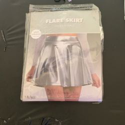 Silver Flare Skirt Costume 