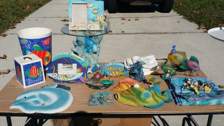 Tropical Fish Bathroom or Pool Bath Decor