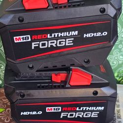 MILWAUKEE 
M18  18-VOLT LITHIUM ION  FORGE  12.0AH BATTERY  (2)-PACK