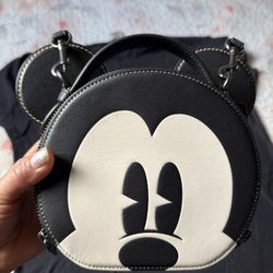 Coach Disney X Mickey Mouse Women's Crossbody Ear Bag One Size - Black 