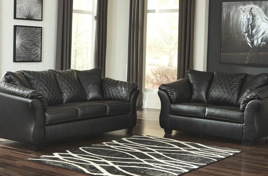 Sofa and Loveseat - Leatherette