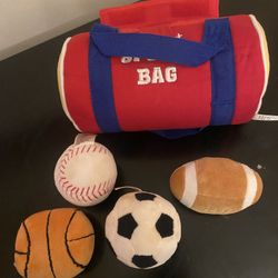 My First Sports Bag With Little Balls That All Make Noises! Open But New Never Used! 