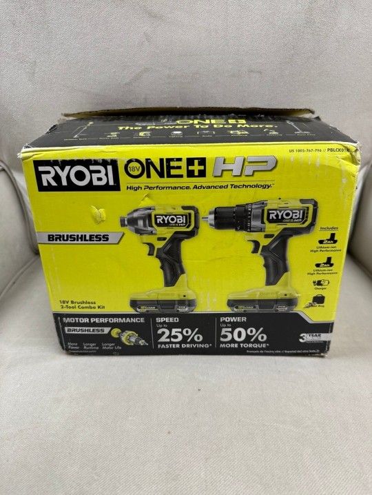 Ryobi 18v HP DRILL AND IMPACT DRIVER COMBO