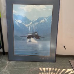 Dru Blair Rockwell int. B-1B Bomber POWER Aviation Framed Print 