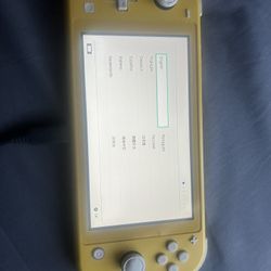 Yellow Nintendo Switch Lite