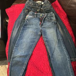 3 Boy Pants Size 7   (2)slim.  (1) Levi is 7 Regular All For 