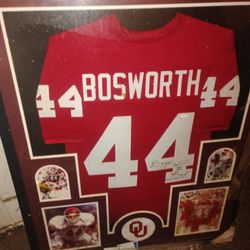 Brian Bosworth Framed Jsa Jersey Oklahoma Autograph Coa