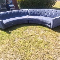 Slightly Round Sectional ...$200 Greyish