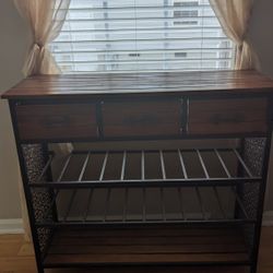 Side Table w/ Wine Racks
